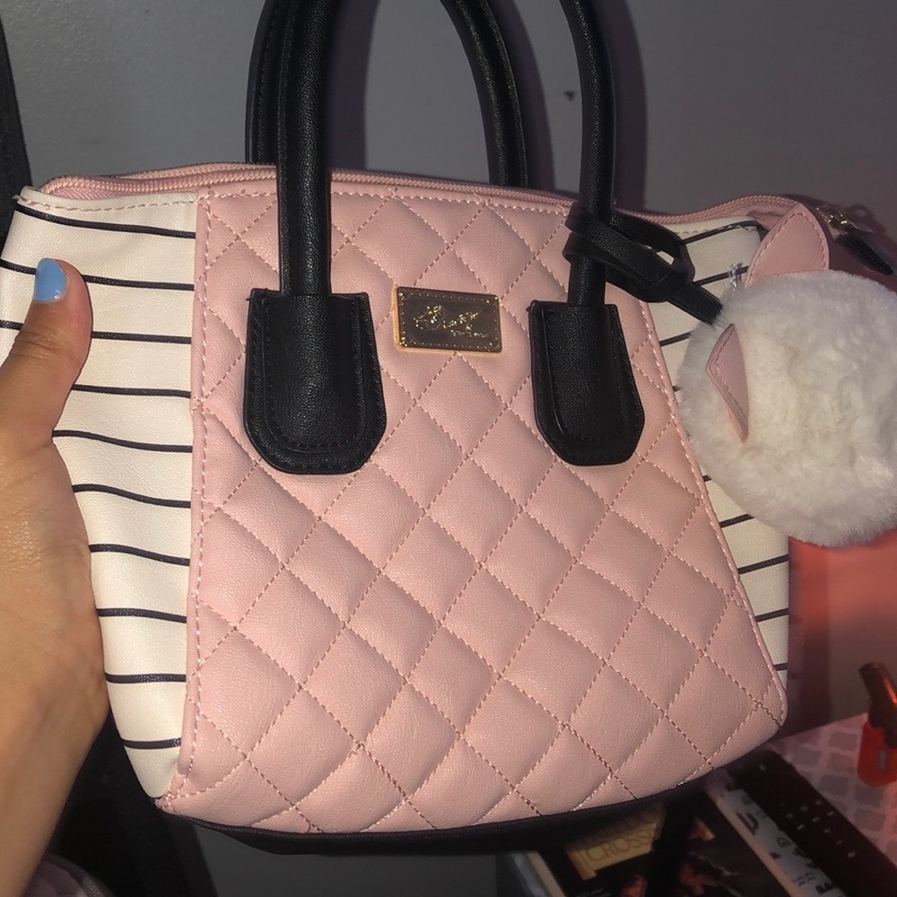 Pink & black Betsey Johnson bag.